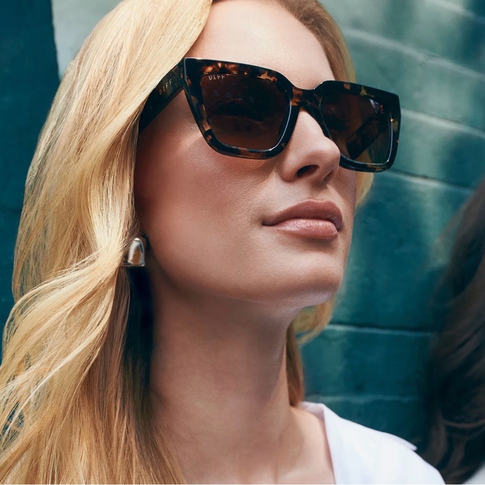 Diff Eyewear Amara Glitter Tortoise polarized NWT - image 5